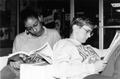 Photograph: DeDe Grevenberg and John Maier study for exams