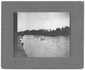 Primary view of object titled '[Trinity River Flood Waters From Train Track]'.