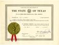 Primary view of [Certificate by Governor Beauford H. Jester commissioning T. N. Carswell as Chairman of the Taylor County Parole Board - January 18, 1949]