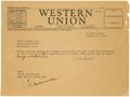 Text: [Telegram from T. N. Carswell to Fulton Lewis, Jr. - January 28, 1942]