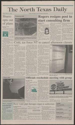 Primary view of object titled 'The North Texas Daily (Denton, Tex.), Vol. 78, No. 67, Ed. 1 Friday, February 2, 1996'.