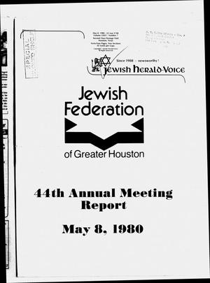 Primary view of object titled 'Jewish Herald-Voice (Houston, Tex.), Vol. 72, No. 7, Ed. 1 Thursday, May 8, 1980'.