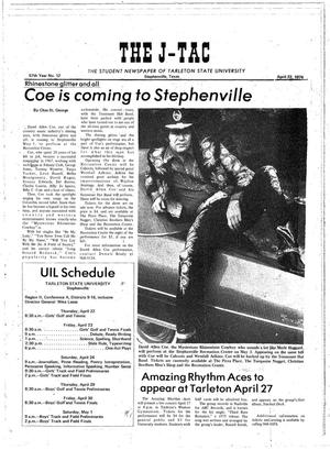 Primary view of object titled 'The J-TAC (Stephenville, Tex.), Vol. 57, No. 12, Ed. 1 Thursday, April 22, 1976'.