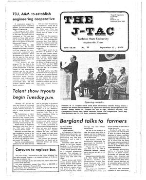 Primary view of object titled 'The J-TAC (Stephenville, Tex.), Vol. 60, No. 18, Ed. 1 Thursday, September 27, 1979'.