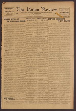 Primary view of object titled 'The Union Review (Galveston, Tex.), Vol. 1, No. 48, Ed. 1 Friday, March 26, 1920'.