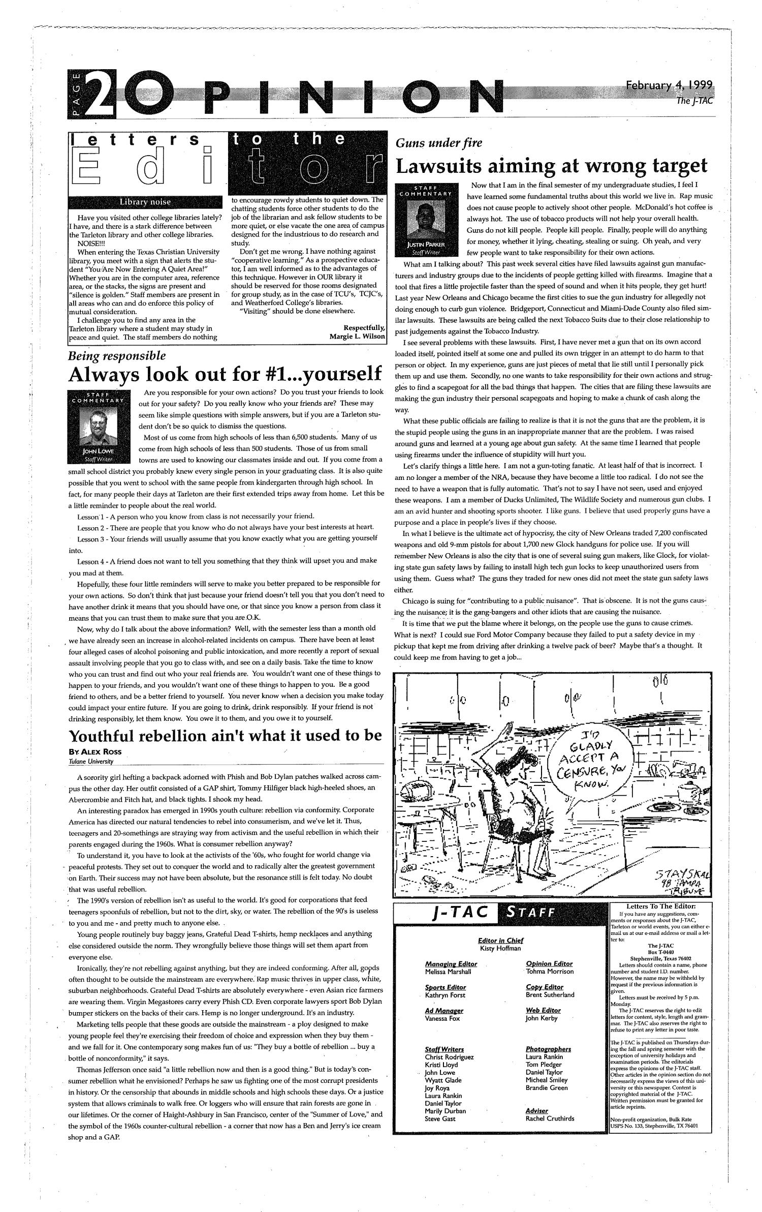 The J-TAC (Stephenville, Tex.), Vol. 157, No. 3, Ed. 1 Thursday, February 4, 1999
                                                
                                                    [Sequence #]: 2 of 6
                                                