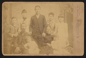 Primary view of object titled '[Portrait of an Unknown Family from Corsicana, Texas]'.