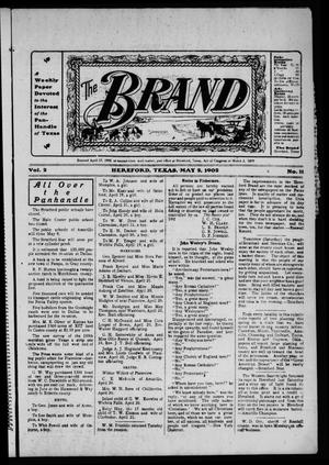 Primary view of object titled 'The Brand (Hereford, Tex.), Vol. 2, No. 11, Ed. 1 Friday, May 2, 1902'.