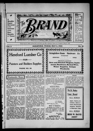 Primary view of object titled 'The Brand (Hereford, Tex.), Vol. 3, No. 12, Ed. 1 Friday, May 8, 1903'.