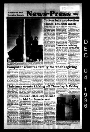 Primary view of object titled 'Levelland and Hockley County News-Press (Levelland, Tex.), Vol. 18, No. 72, Ed. 1 Wednesday, December 4, 1996'.