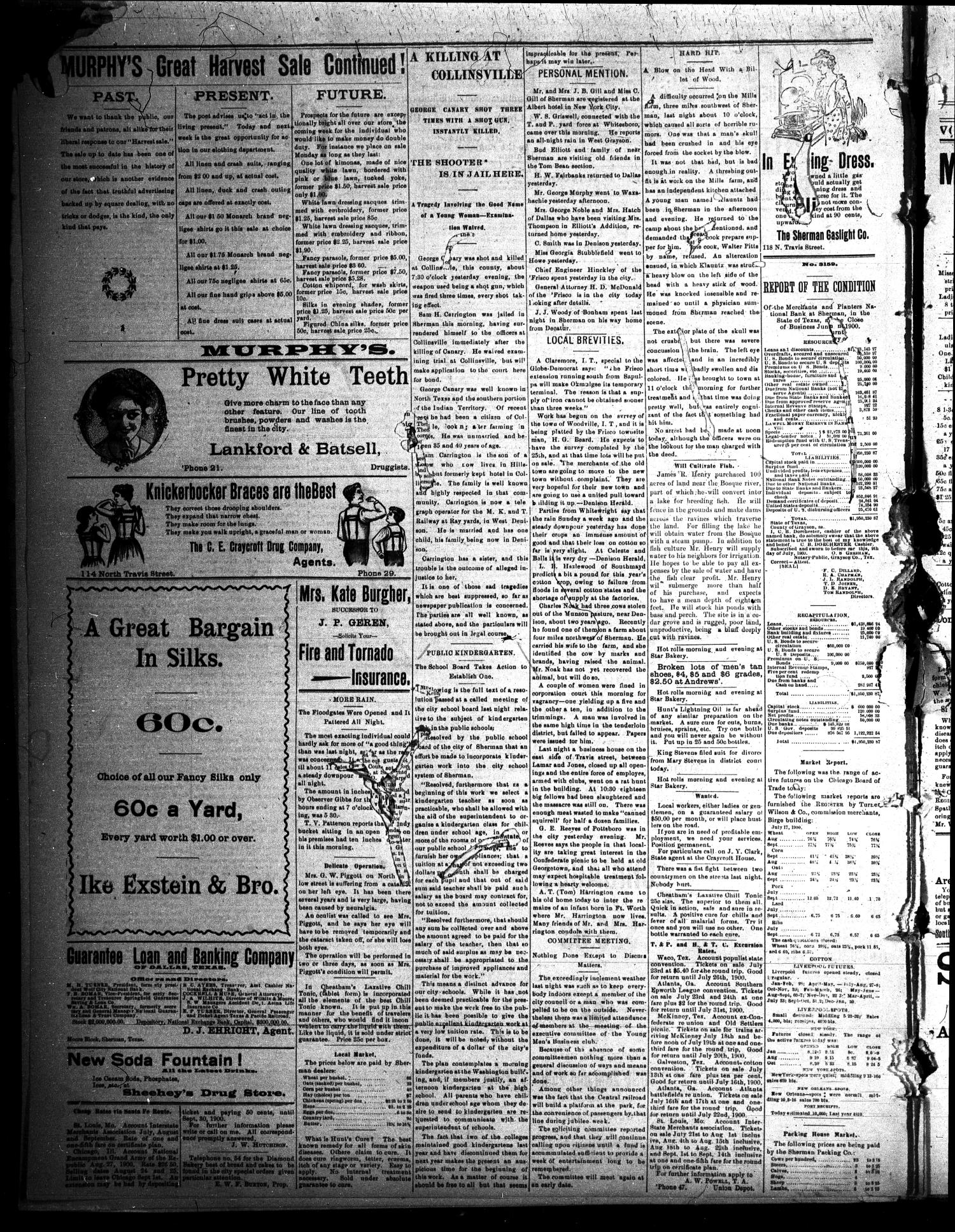 Sherman Daily Register (Sherman, Tex.), Vol. 15, No. 131, Ed. 1 Tuesday, July 17, 1900
                                                
                                                    [Sequence #]: 4 of 4
                                                