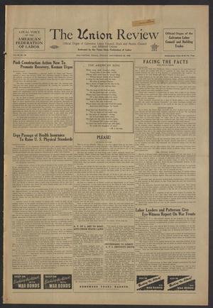 Primary view of object titled 'The Union Review (Galveston, Tex.), Vol. 25, No. 24, Ed. 1 Friday, September 29, 1944'.