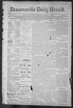 Primary view of object titled 'Brownsville Daily Herald (Brownsville, Tex.), Vol. NINE, No. 91, Ed. 1, Wednesday, October 17, 1900'.