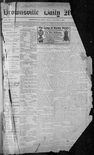 Primary view of object titled 'The Brownsville Daily Herald. (Brownsville, Tex.), Vol. ELEVEN, No. 259, Ed. 1, Friday, January 2, 1903'.