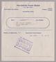 Text: [Monthly Bill for Yacht Berth: May 1953]