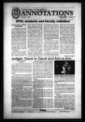 Primary view of object titled 'South Texas College of Law Annotations (Houston, Tex.), Vol. 39, No. 4, Ed. 1, February, 2007'.