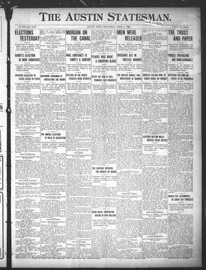 Primary view of object titled 'The Austin Statesman. (Austin, Tex.), Vol. 33, Ed. 1 Wednesday, April 6, 1904'.