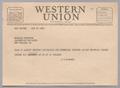 Letter: [Telegram from I. H. Kempner to Charles Godchaux, October 27, 1952]