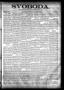 Newspaper: Svoboda. (La Grange, Tex.), Vol. 11, No. 11, Ed. 1 Thursday, March 26…