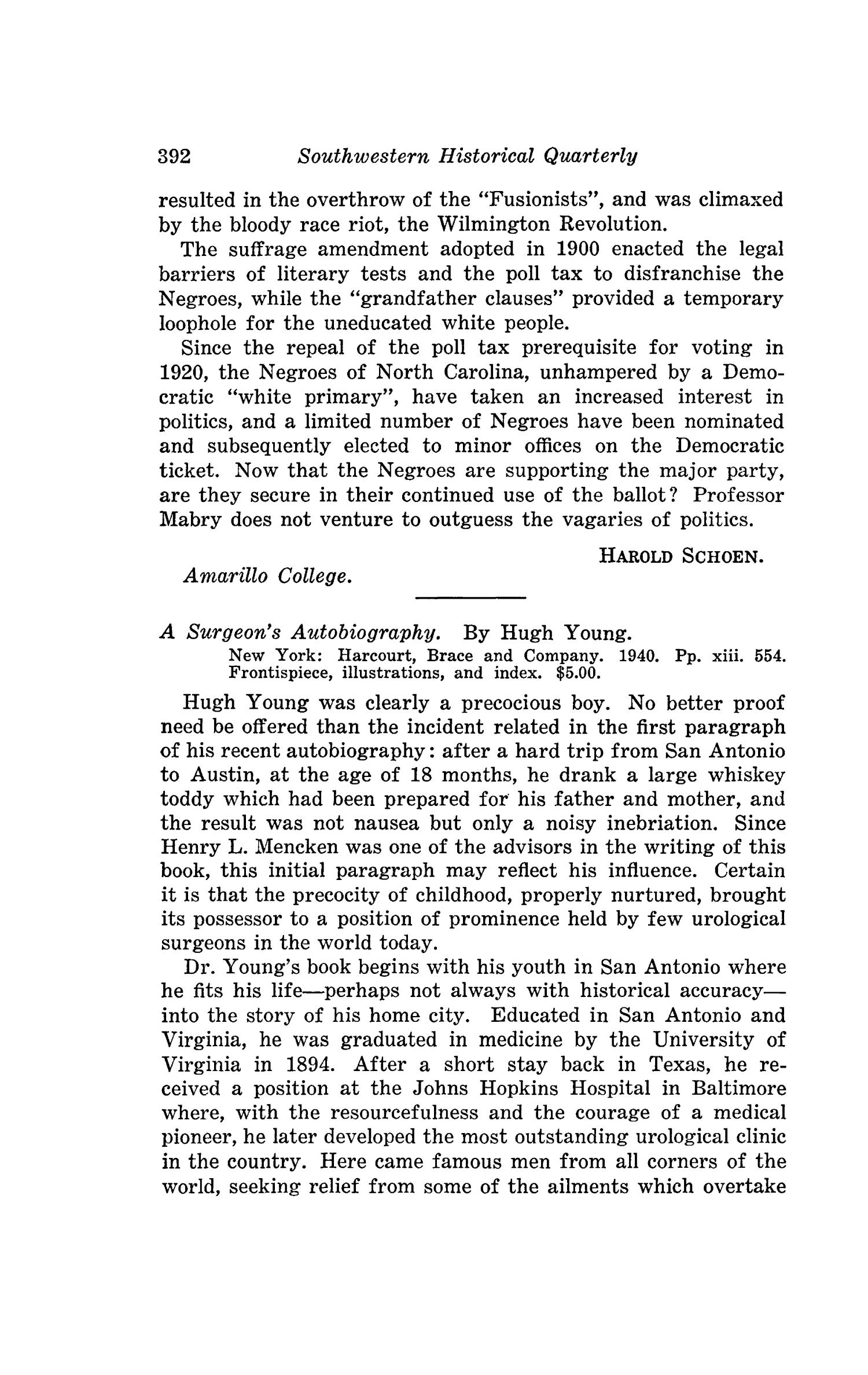 The Southwestern Historical Quarterly, Volume 44, July 1940 - April, 1941
                                                
                                                    392
                                                