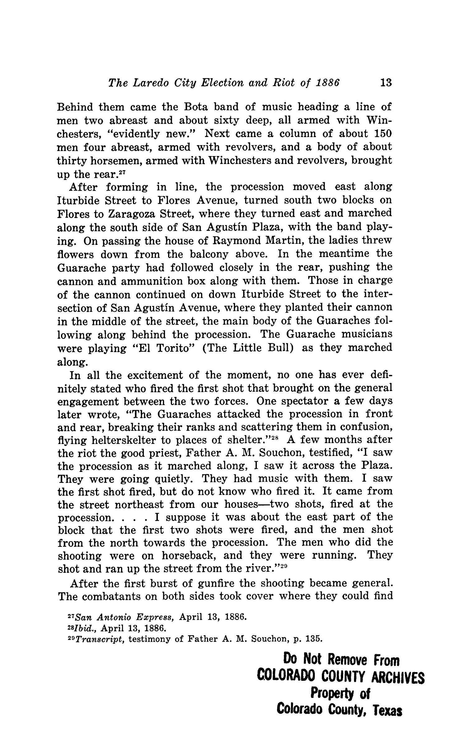 The Southwestern Historical Quarterly, Volume 45, July 1941 - April, 1942
                                                
                                                    13
                                                