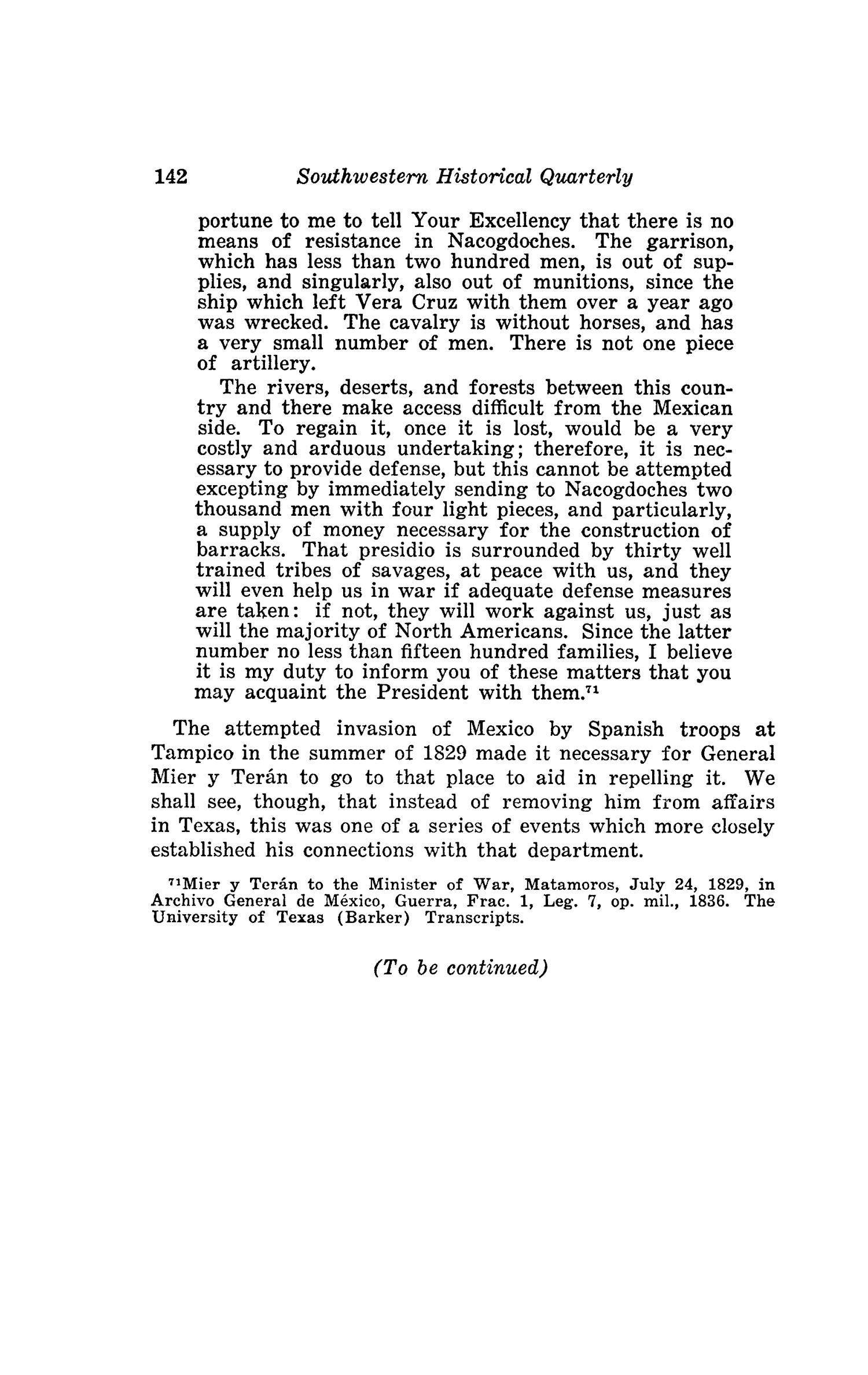 The Southwestern Historical Quarterly, Volume 47, July 1943 - April, 1944
                                                
                                                    142
                                                