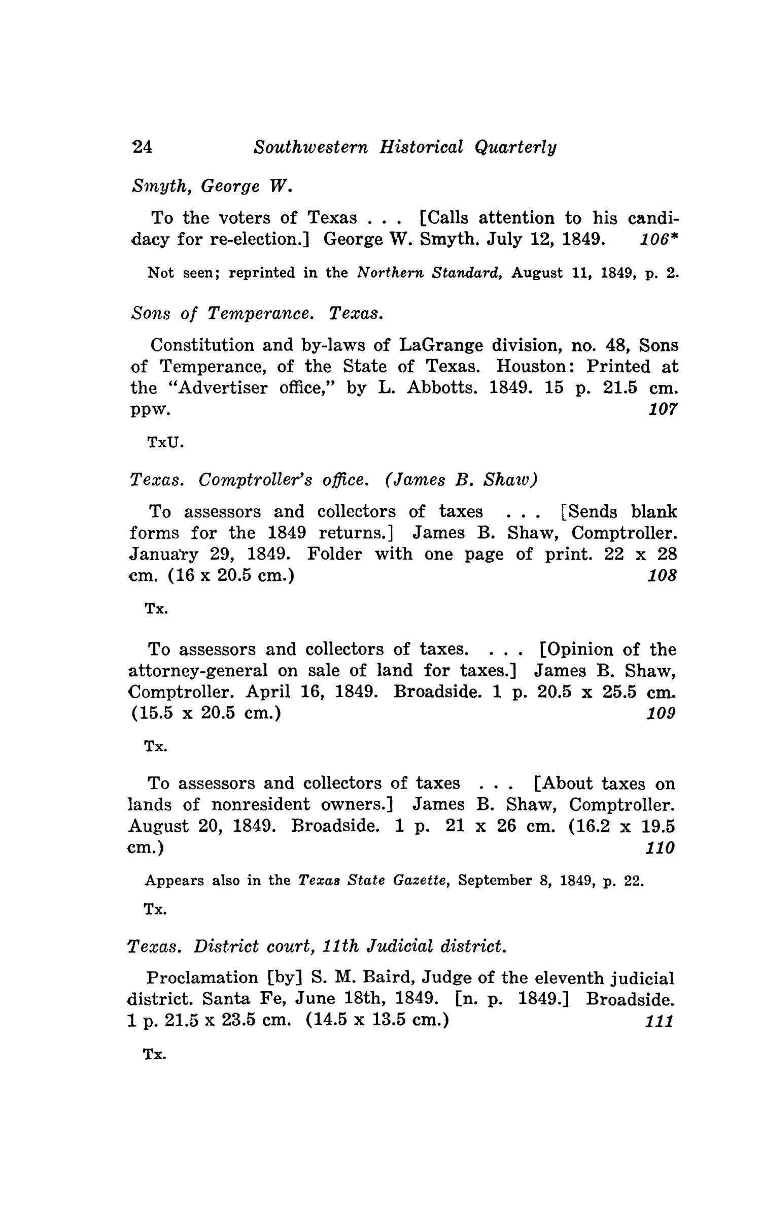 The Southwestern Historical Quarterly, Volume 47, July 1943 - April, 1944
                                                
                                                    24
                                                
