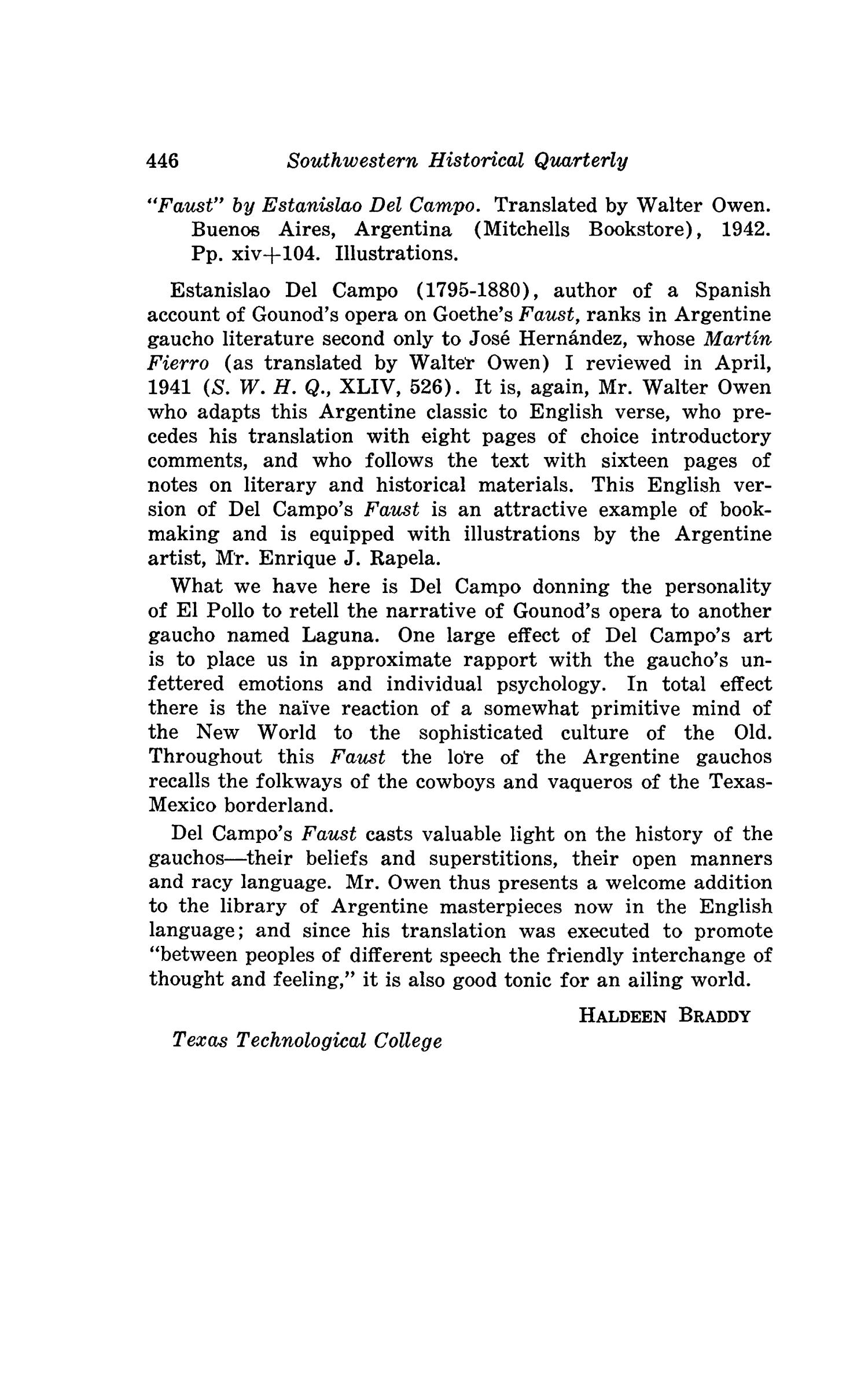 The Southwestern Historical Quarterly, Volume 47, July 1943 - April, 1944
                                                
                                                    446
                                                
