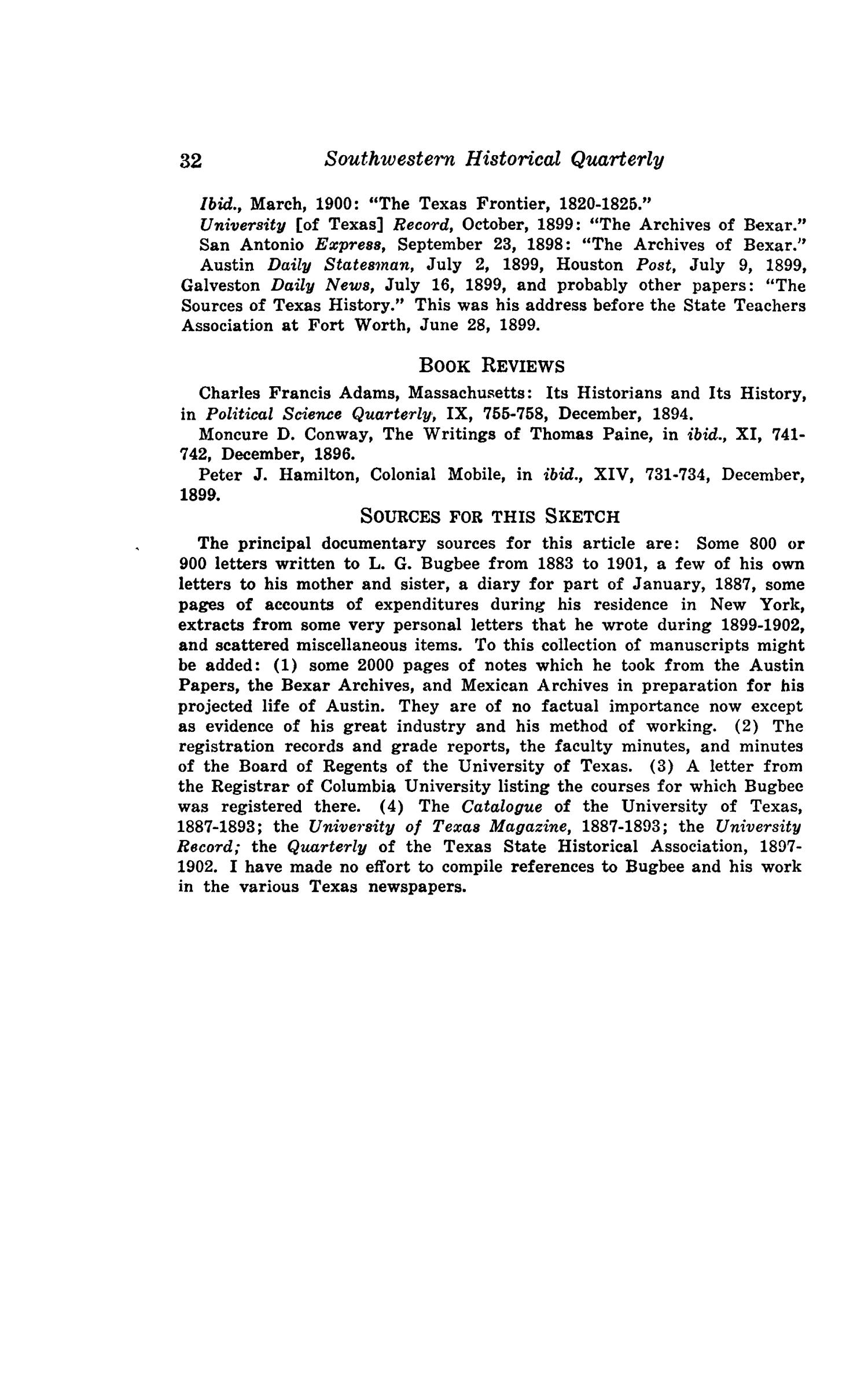 The Southwestern Historical Quarterly, Volume 49, July 1945 - April, 1946
                                                
                                                    32
                                                