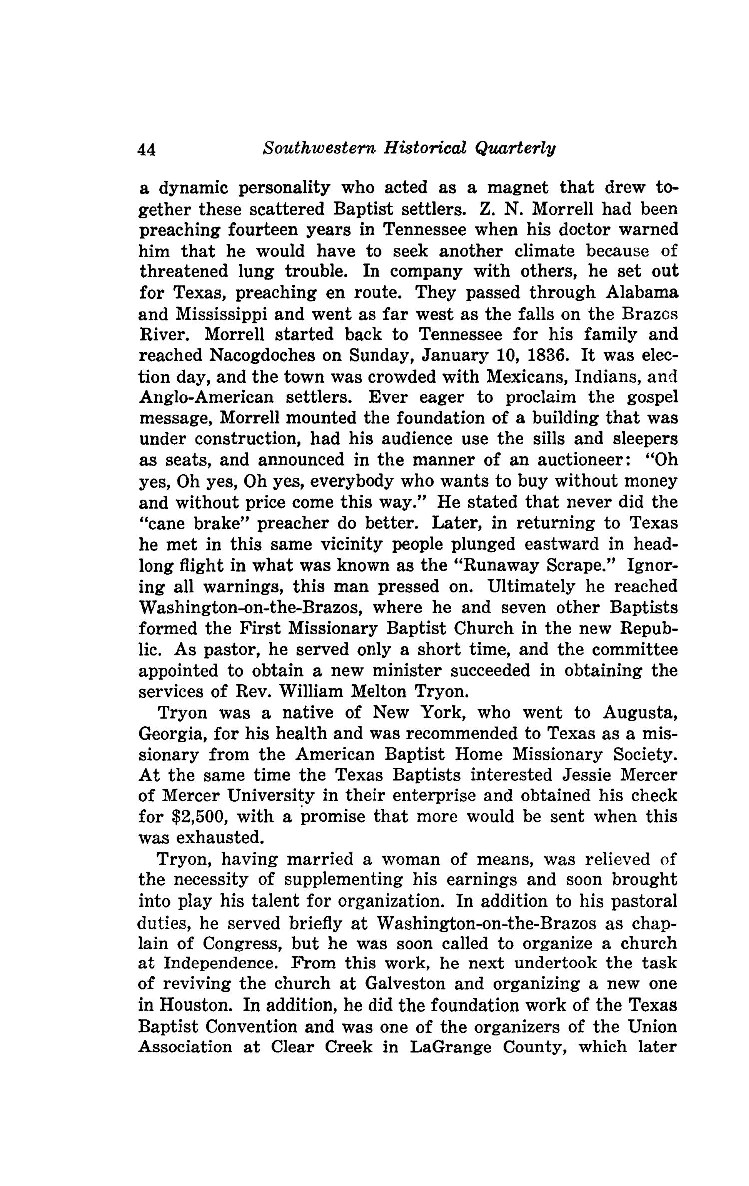 The Southwestern Historical Quarterly, Volume 49, July 1945 - April, 1946
                                                
                                                    44
                                                