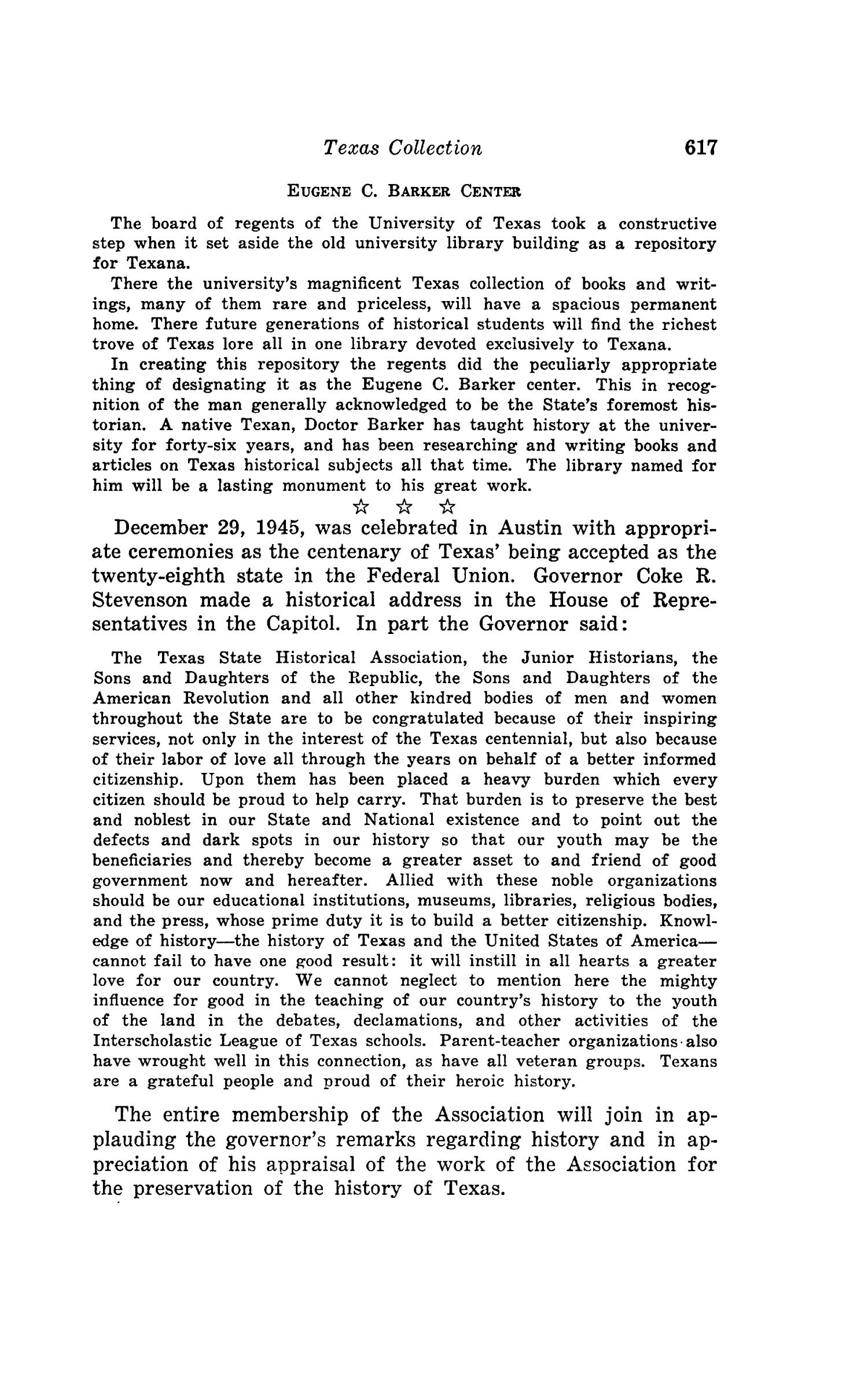 The Southwestern Historical Quarterly, Volume 49, July 1945 - April, 1946
                                                
                                                    617
                                                