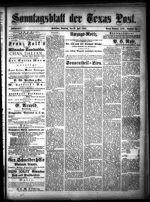 Primary view of object titled 'Sonntagsblatt Der Texas Post. (Galveston, Tex.), Vol. 11, No. 24, Ed. 1 Sunday, July 25, 1880'.
