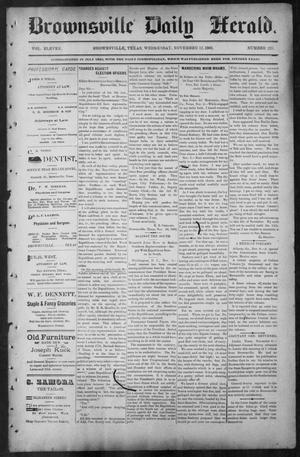 Primary view of object titled 'Brownsville Daily Herald (Brownsville, Tex.), Vol. ELEVEN, No. 220, Ed. 1, Wednesday, November 12, 1902'.