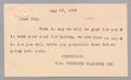 Postcard: [Postal Card from W. B. Fishburn Cleaners Inc. To Harris Leon Kempner…