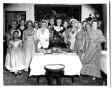 Photograph: Costumed Women With Punch Bowl
