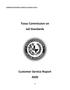 Primary view of Texas Commission on Jail Standards Customer Service Report: 2020