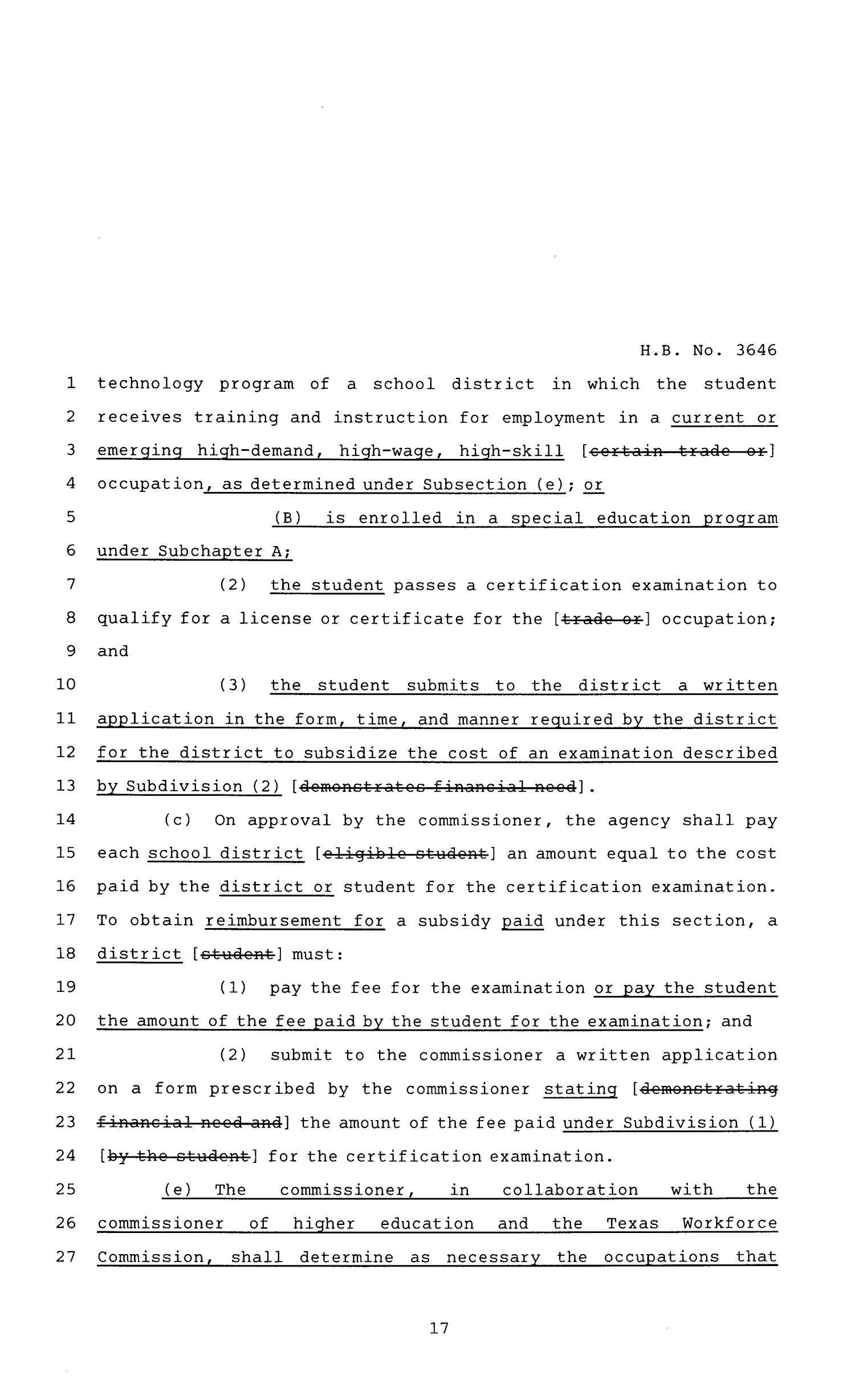 81st Texas Legislature, Regular Session, House Bill 3646, Chapter 1328
                                                
                                                    [Sequence #]: 17 of 108
                                                