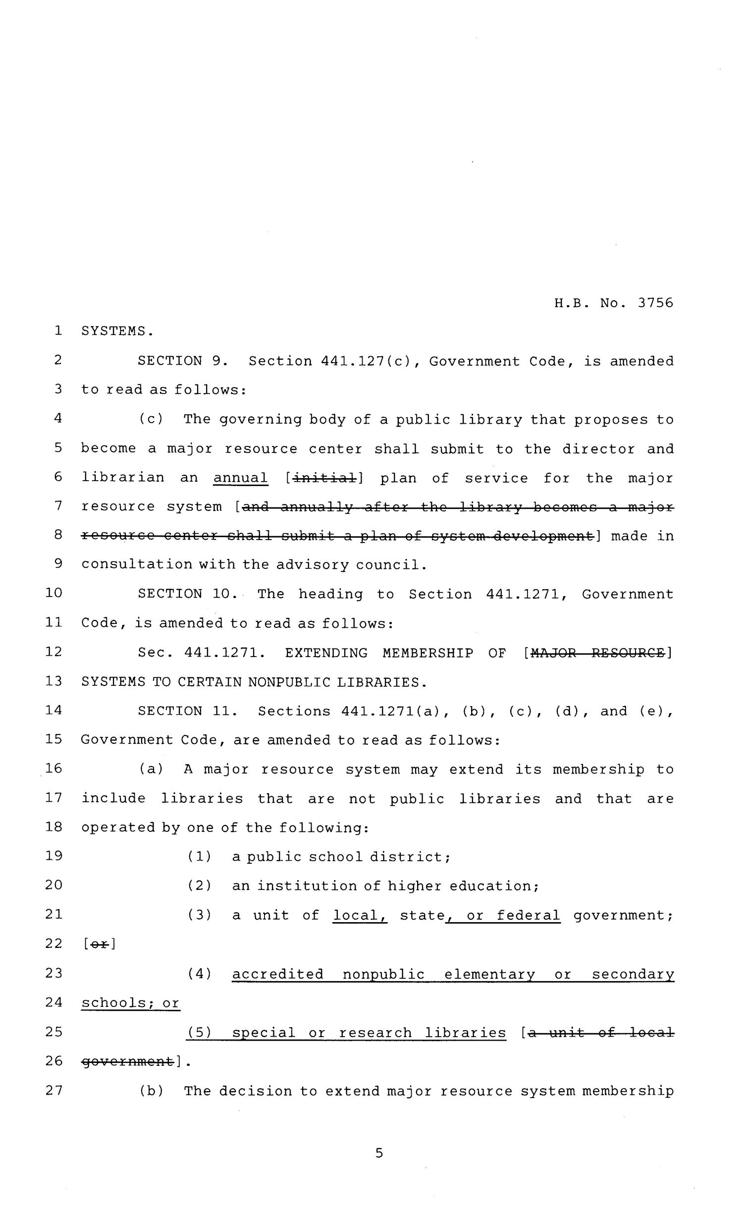 81st Texas Legislature, Regular Session, House Bill 3756, Chapter 983
                                                
                                                    [Sequence #]: 5 of 17
                                                
