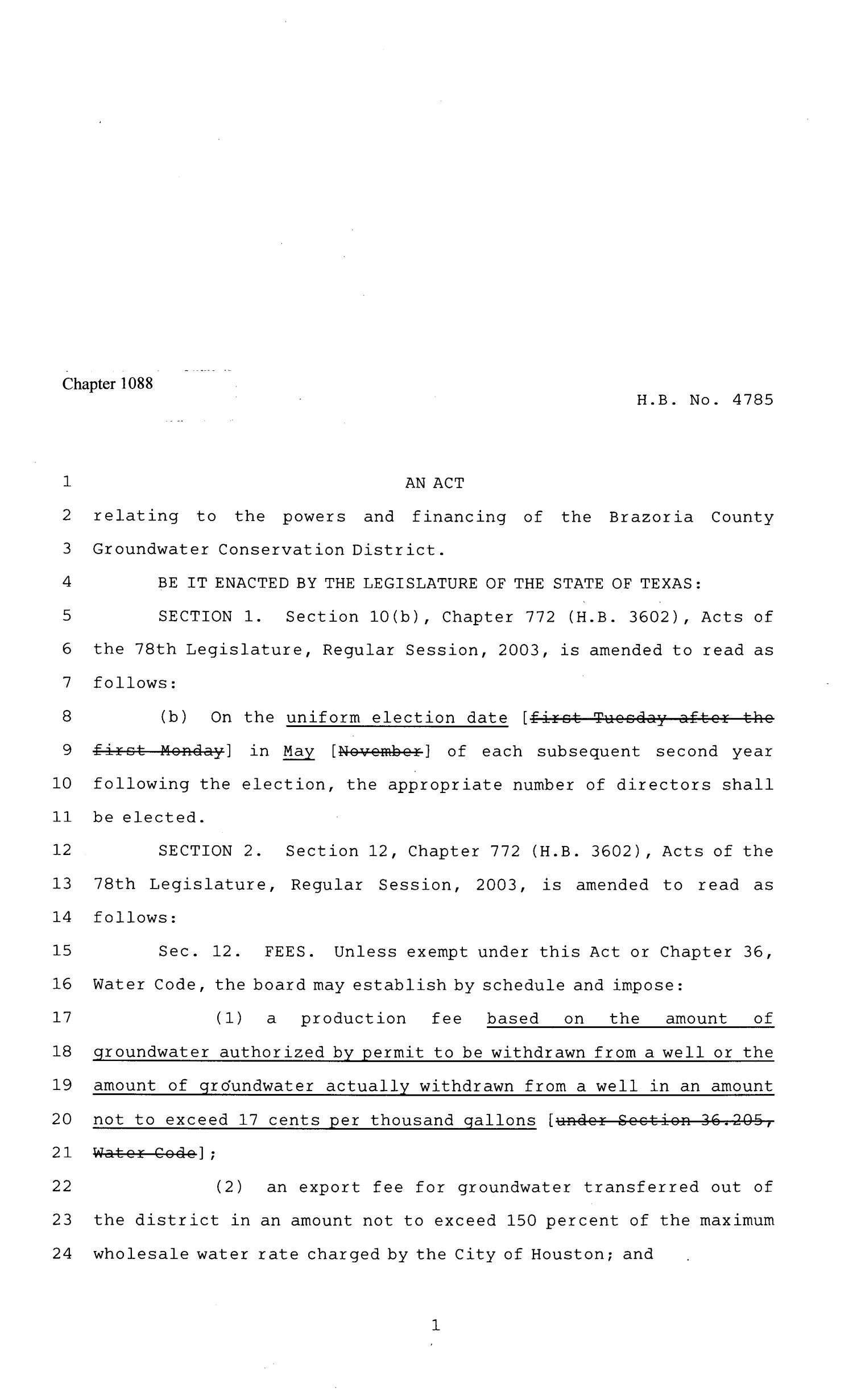 81st Texas Legislature, Regular Session, House Bill 4785, Chapter 1088
                                                
                                                    [Sequence #]: 1 of 5
                                                