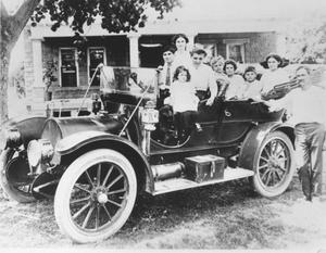 Primary view of object titled 'Bideault Family in Their Jackson Motorcar'.