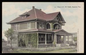 Primary view of object titled '[Postcard of C.M Patillo's Home]'.