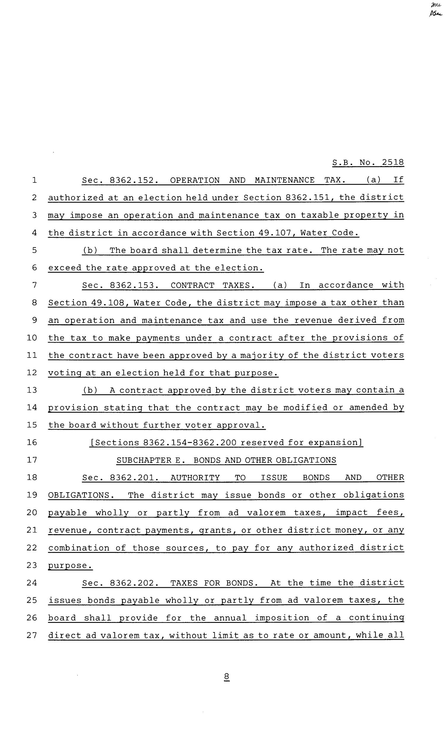 81st Texas Legislature, Senate Bill 2518, Chapter 877
                                                
                                                    [Sequence #]: 8 of 57
                                                