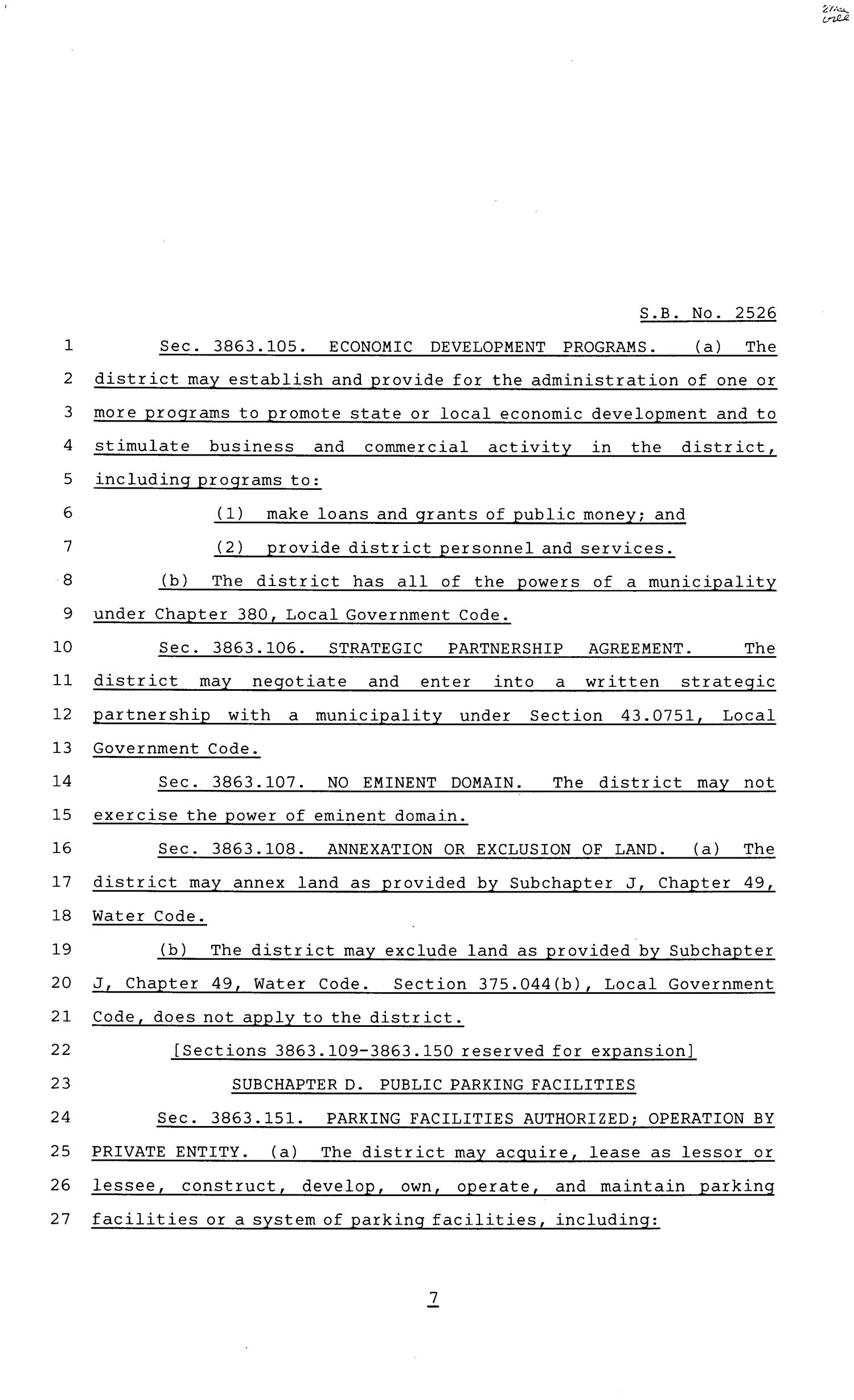 81st Texas Legislature, Senate Bill 2526, Chapter 883
                                                
                                                    [Sequence #]: 7 of 33
                                                