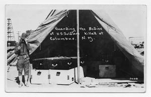 Primary view of object titled '[Guarding the Bodies of U.S. Soldiers Killed at Columbus, New Mexico]'.