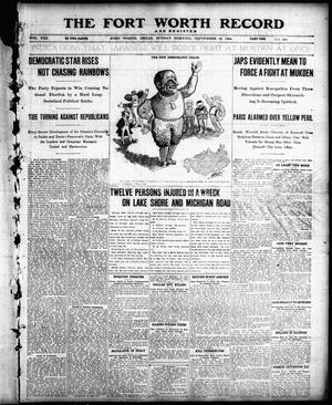 Primary view of object titled 'The Fort Worth Record and Register (Fort Worth, Tex.), Vol. 8, No. 328, Ed. 1 Sunday, September 18, 1904'.