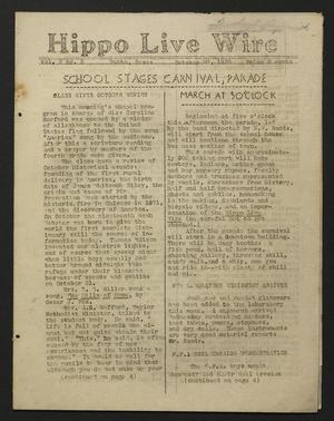 Primary view of object titled 'Hippo Live Wire (Hutto, Tex.), Vol. 2, No. 5, Ed. 1 Friday, October 28, 1938'.
