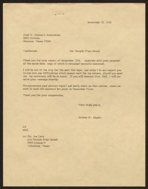 Primary view of object titled '[Letter from Arthur M. Alpert, November 15, 1965]'.