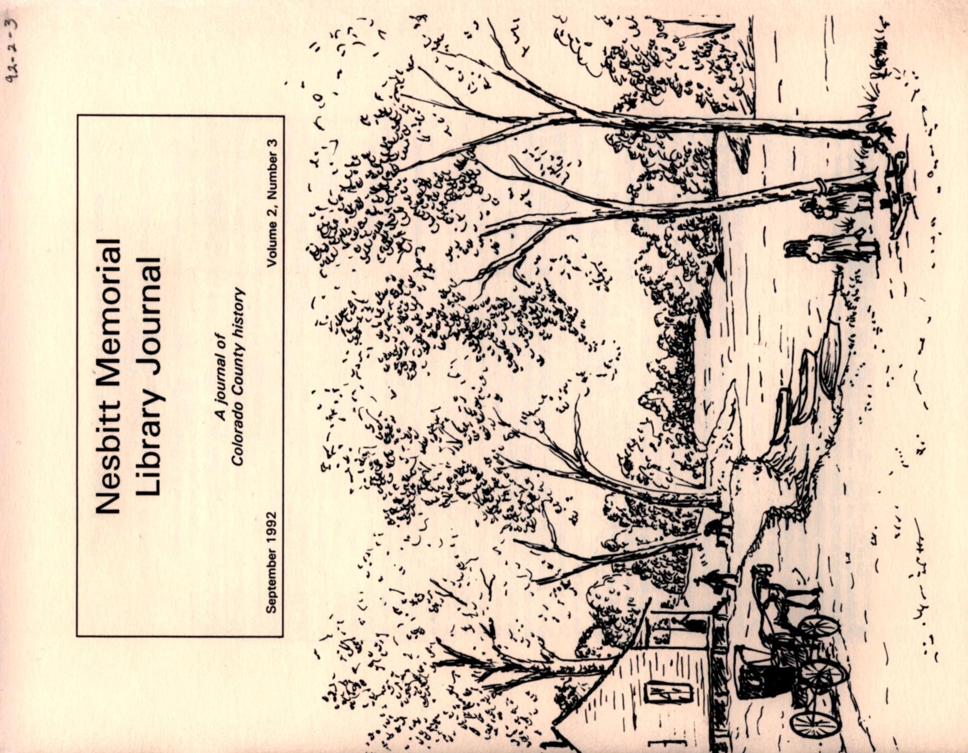 Nesbitt Memorial Library Journal, Volume 2, Number 3, September 1992
                                                
                                                    Front Cover
                                                
