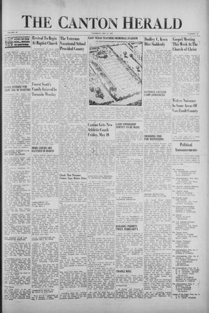 Primary view of object titled 'The Canton Herald (Canton, Tex.), Vol. 64, No. 18, Ed. 1 Thursday, May 2, 1946'.