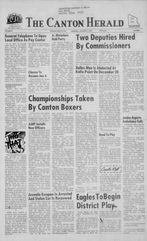 Primary view of object titled 'The Canton Herald (Canton, Tex.), Vol. 91, No. 1, Ed. 1 Thursday, January 2, 1975'.